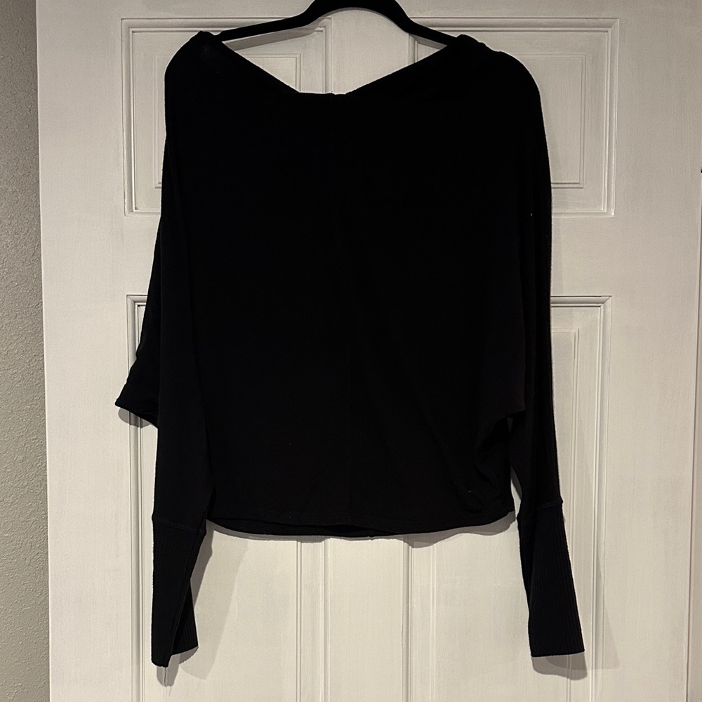 Treasure & Bond Black Off-the-Shoulder Sweater